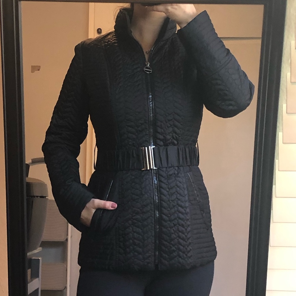 Laundry by Shelli Segal Black Quilted Puff Coat